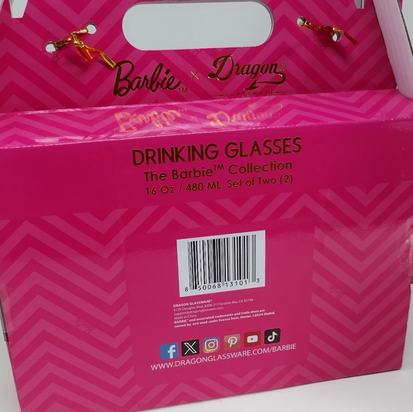 Barbie x Dragon Glassware Limited Edition Drinking Cups - Picture 6 of 6